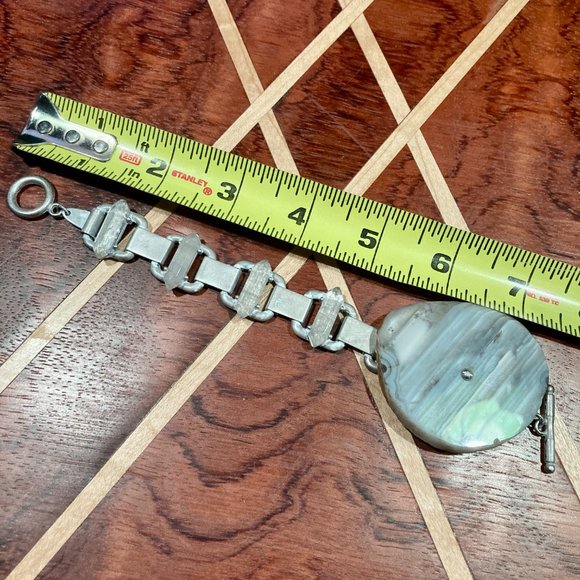 Vtg All Saints Xenolith Obelisk bracelet earring jewelry set blue gray stone - Picture 3 of 7